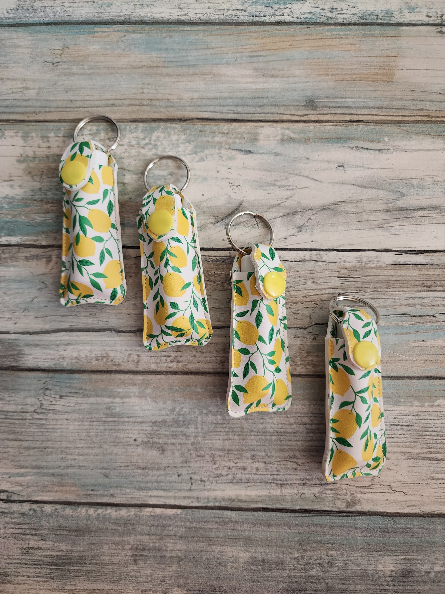 Lemons, ChapStick Holder, Lip Balm Keychain, Snap Keychain, Snap Holder, Keychain Accessories, Simple, Chapstick pouch, Bag Accessories