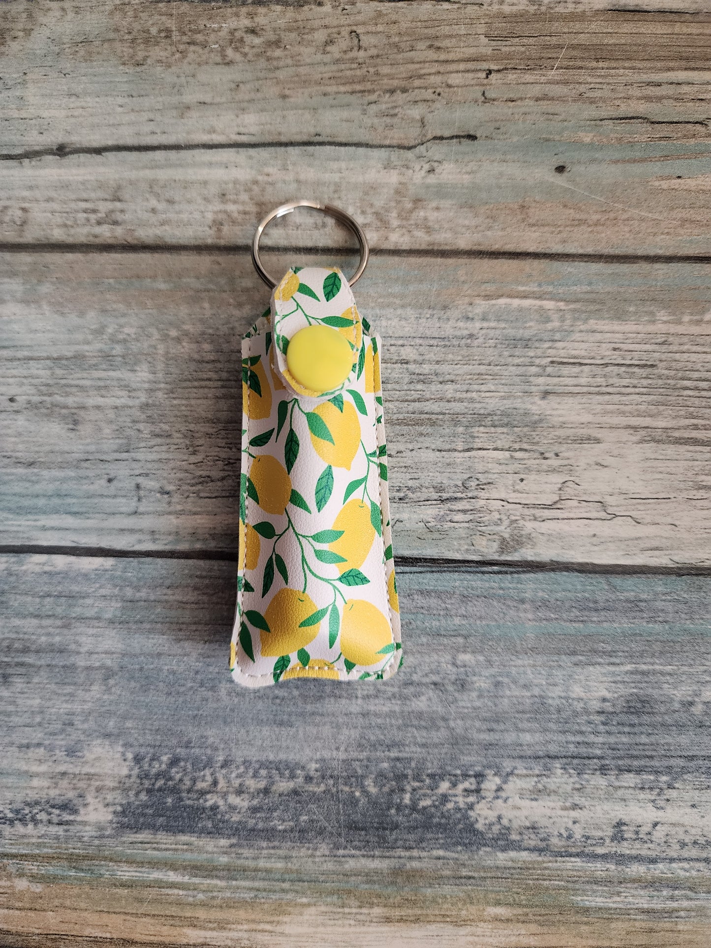 Lemons, ChapStick Holder, Lip Balm Keychain, Snap Keychain, Snap Holder, Keychain Accessories, Simple, Chapstick pouch, Bag Accessories