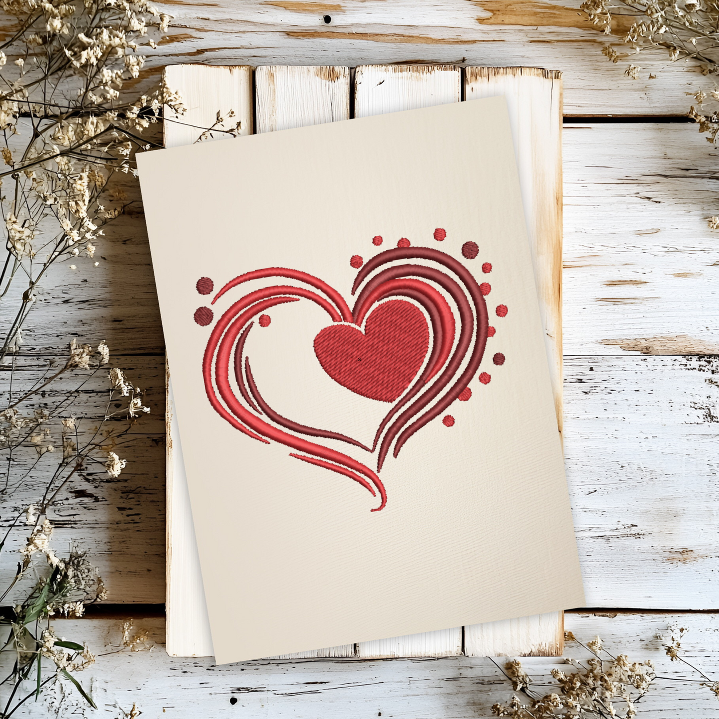Falling heart embroidery design, filled heart, instant download, machine embroidery, DIGITAL FILE