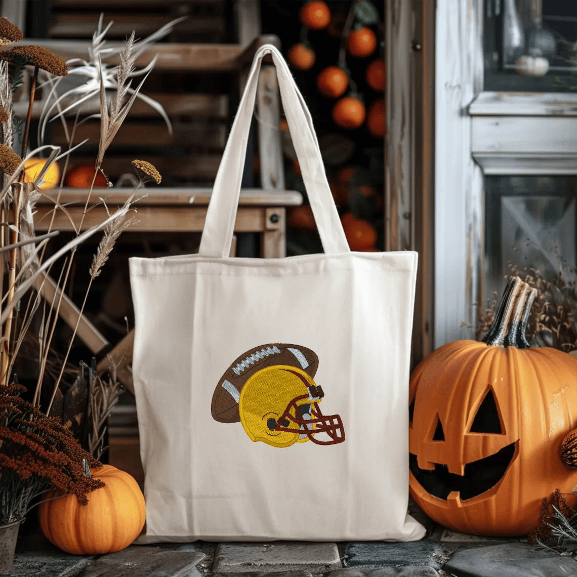 Football and helmet, fill stitch, football season, fall sports, machine embroidery, DIGITAL FILE