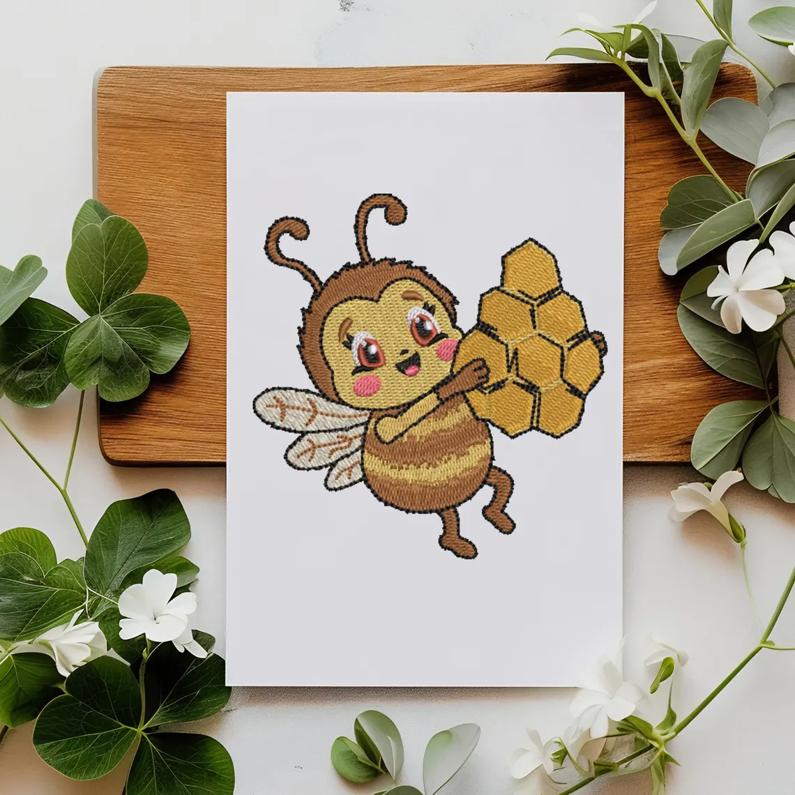 honeycomb bee, bee with honeycomb, embroidered bee, instant download, machine embroidery, DIGITAL FILE