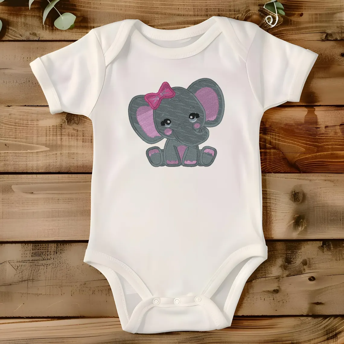 girl elephant, baby elephant, pink elephant with bow, elephant fill stitch, instant download, machine embroidery, DIGITAL FILE