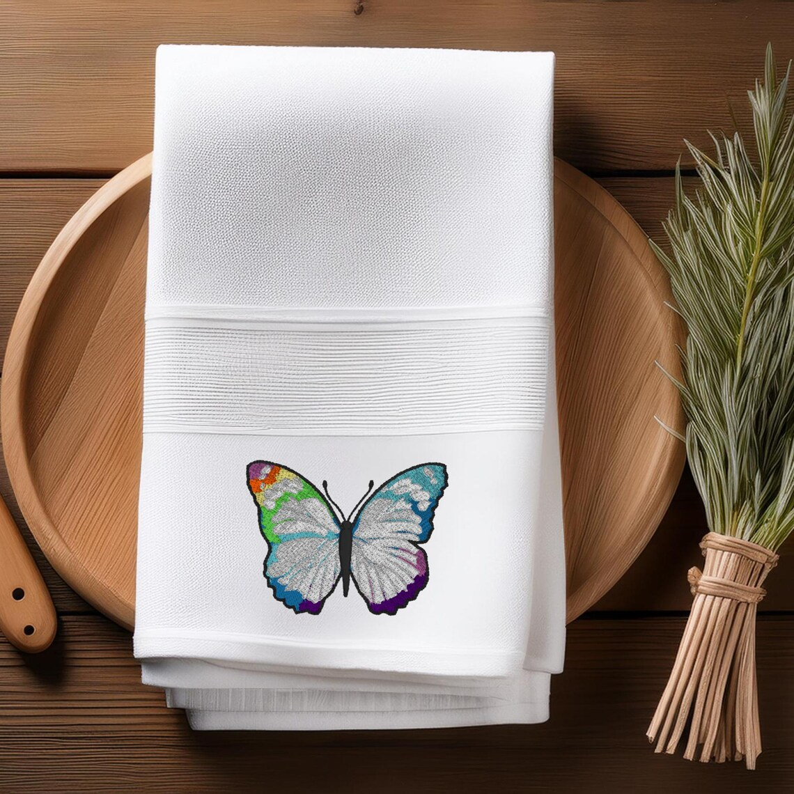 rainbow butterfly embroidery design, filled butterfly design, colorful butterfly, instant download, machine embroidery, DIGITAL FILE