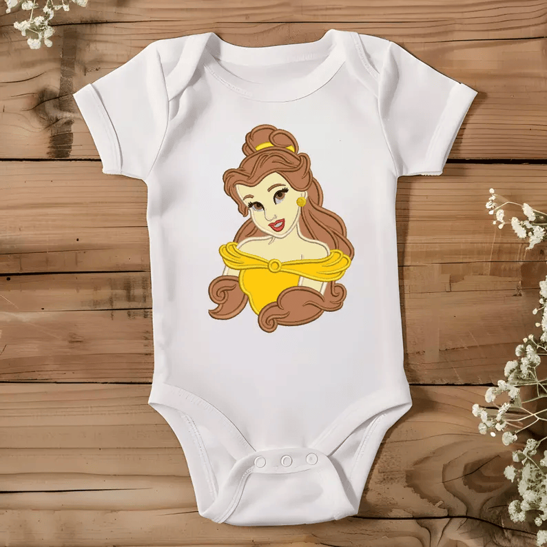 Magical Belle Applique Embroidery Design, Instant Download, Princess, Themed Embroidery, DIGITAL FILE