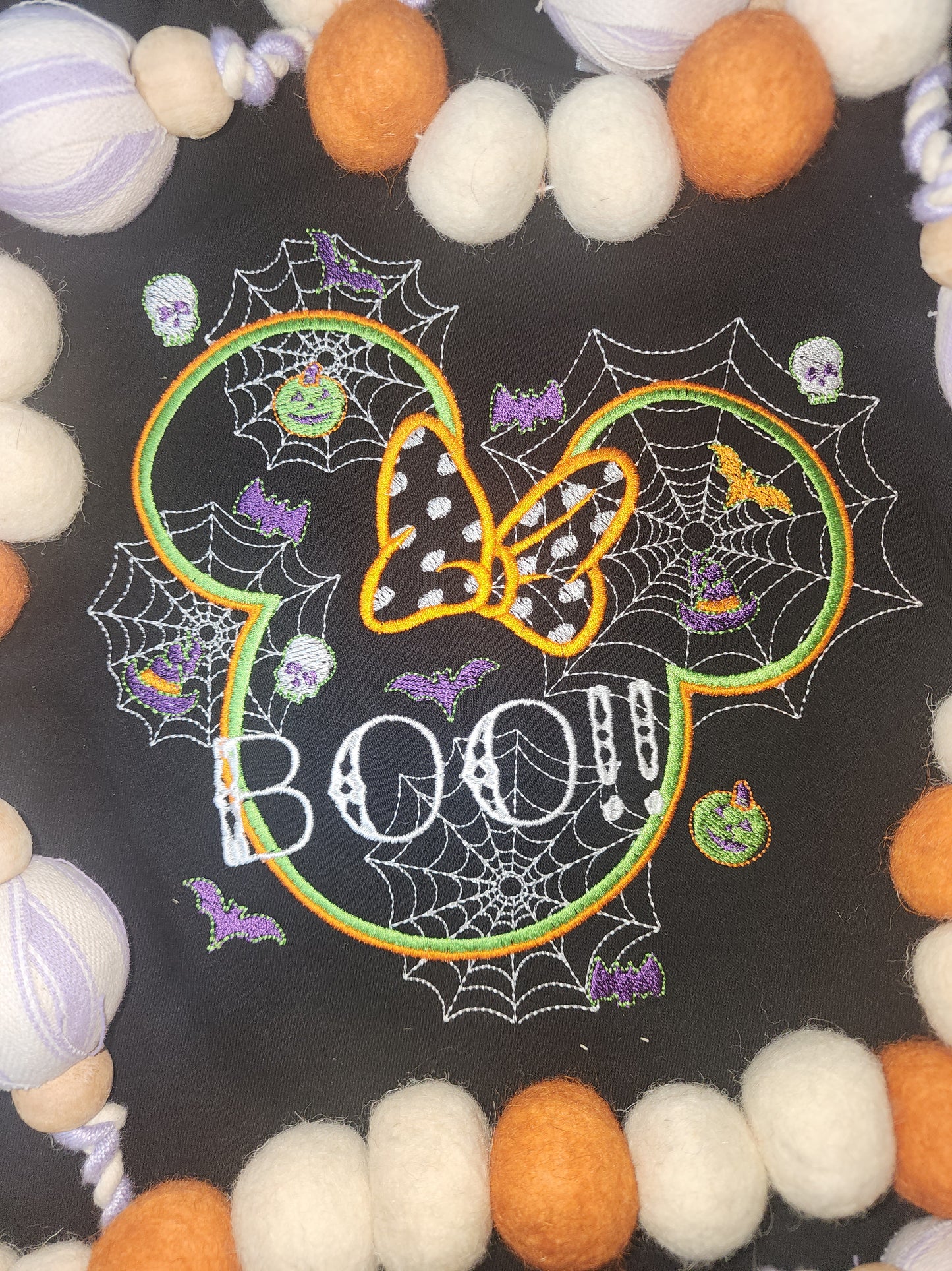 Mouse Ears Halloween Outfit, Mouse with Bow embroidered top, Green, Purple, Orange, Black Tutu, Halloween Costume, Girl Costume Idea