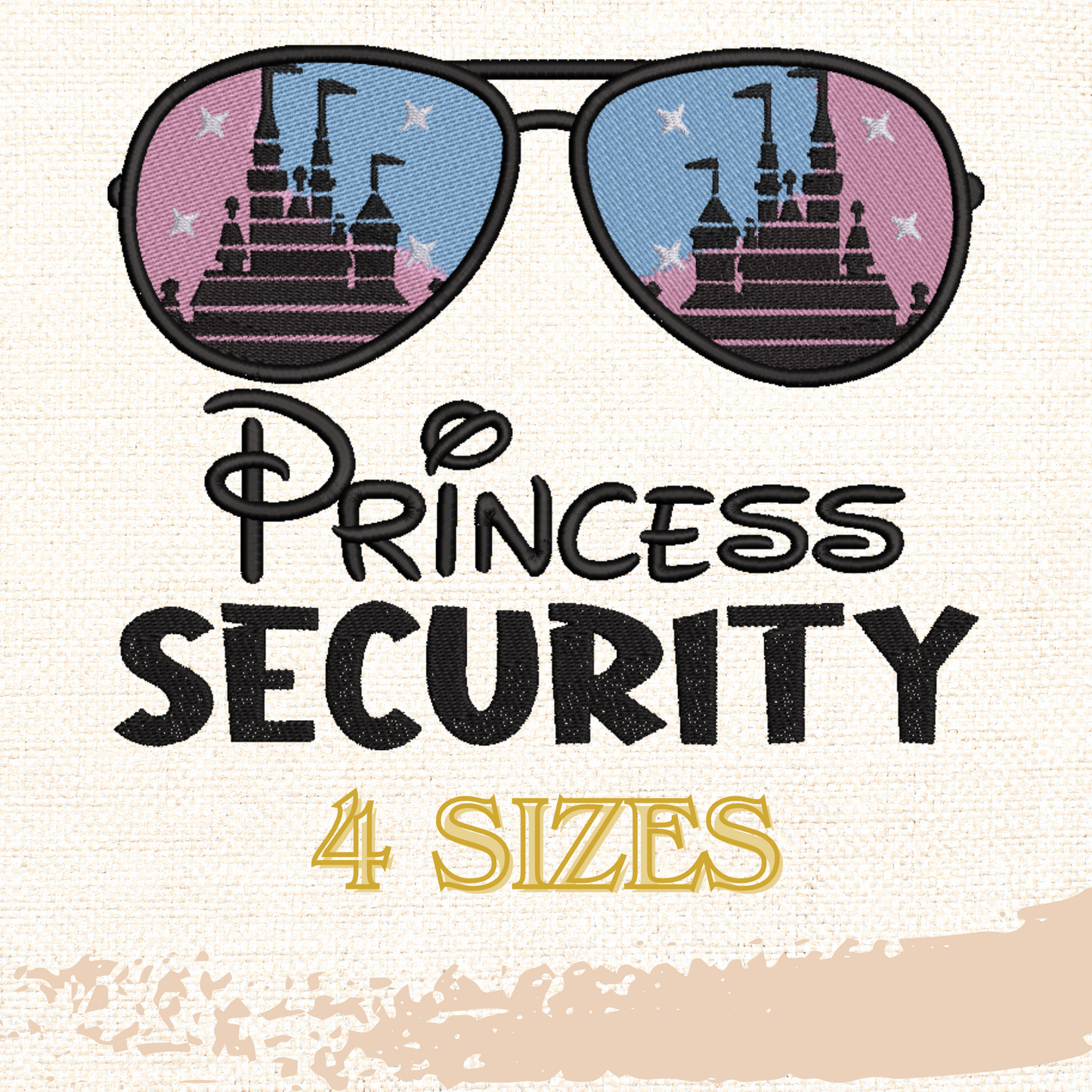 princess security, Dad design, family vacation, gifts for dad, machine embroidery, DIGITAL FILE