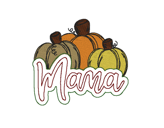 Mama Bean Stitch, Pumpkins Sketch Design, Fall design, Pumpkin embroidery design, machine embroidery, Mama applique, DIGITAL FILE