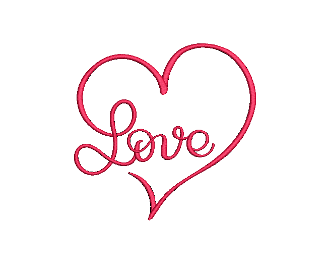 Love Heart, heart shaped design, love embroidery design, machine embroidery, DIGITAL FILE