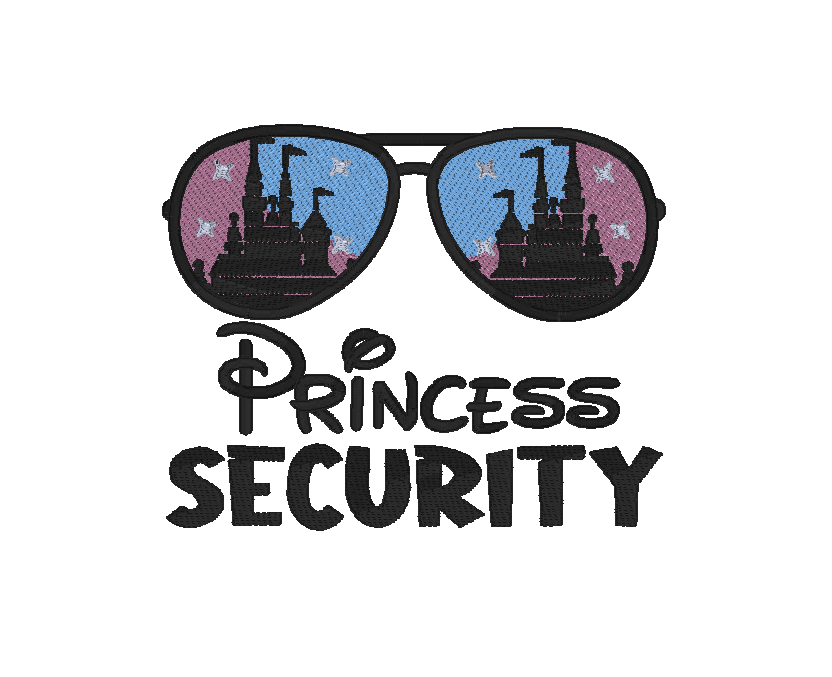 princess security, Dad design, family vacation, gifts for dad, machine embroidery, DIGITAL FILE