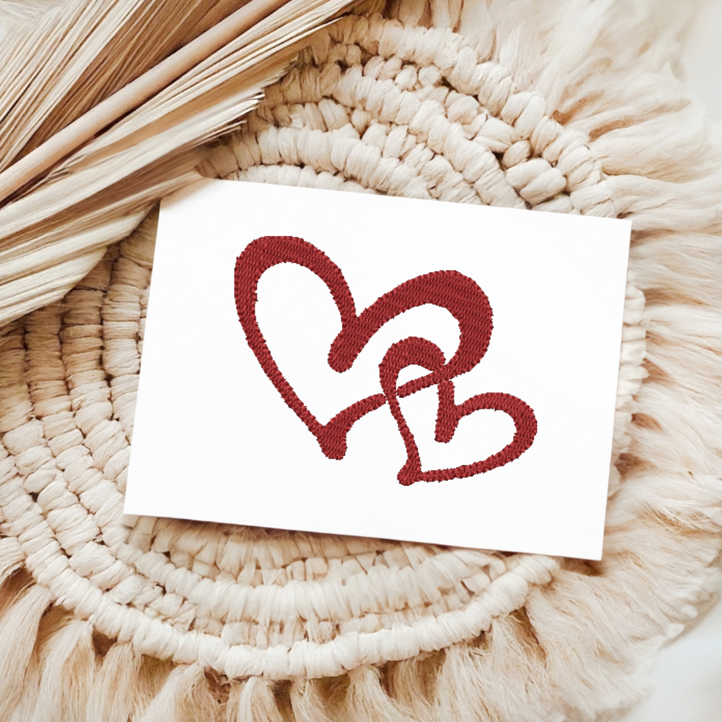 locking hearts embroidery design, filled heart, instant download, machine embroidery, DIGITAL FILE