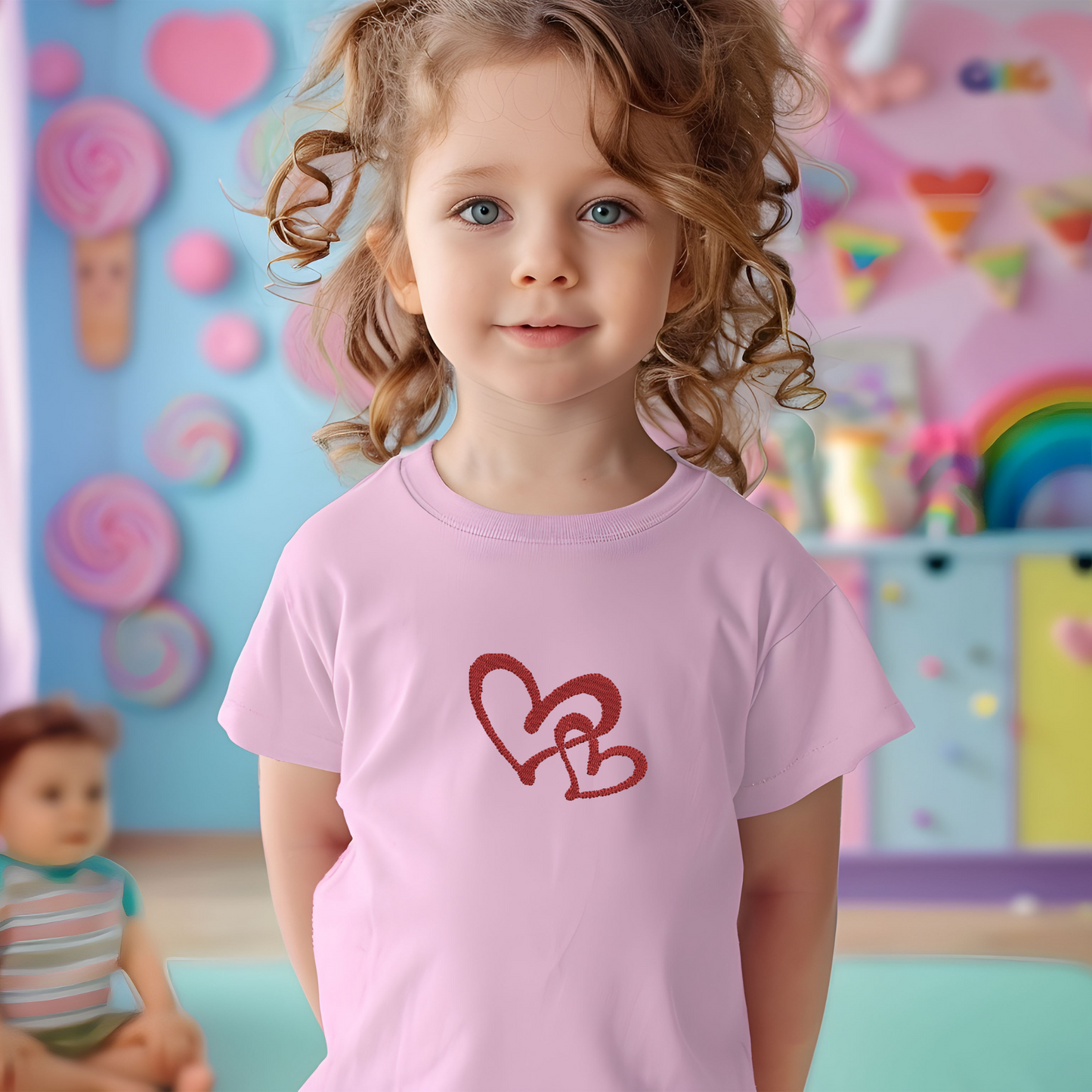 locking hearts embroidery design, filled heart, instant download, machine embroidery, DIGITAL FILE