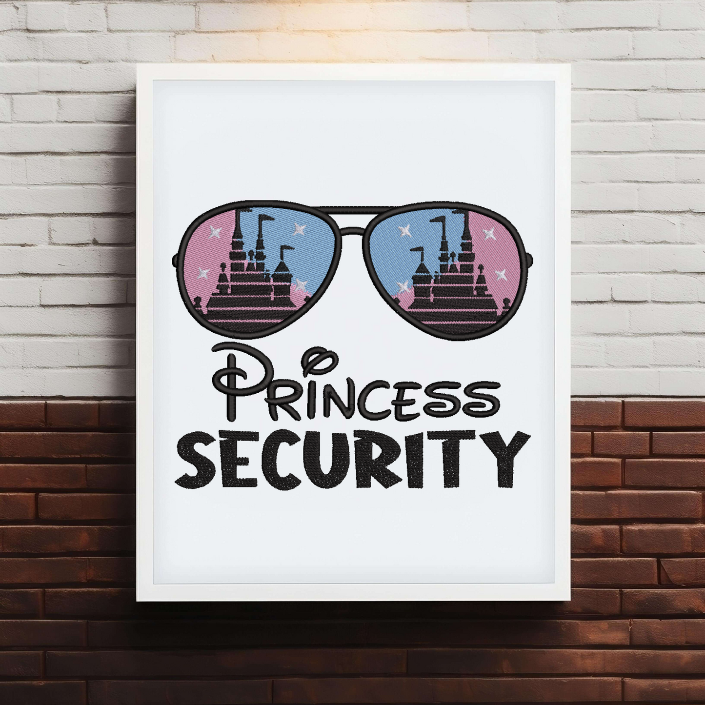 princess security, Dad design, family vacation, gifts for dad, machine embroidery, DIGITAL FILE