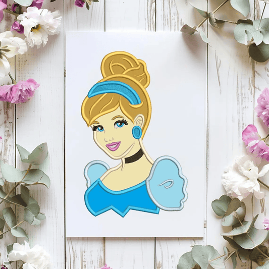 Cinderella, princess design, themed design, instant download, machine embroidery, DIGITAL FILE