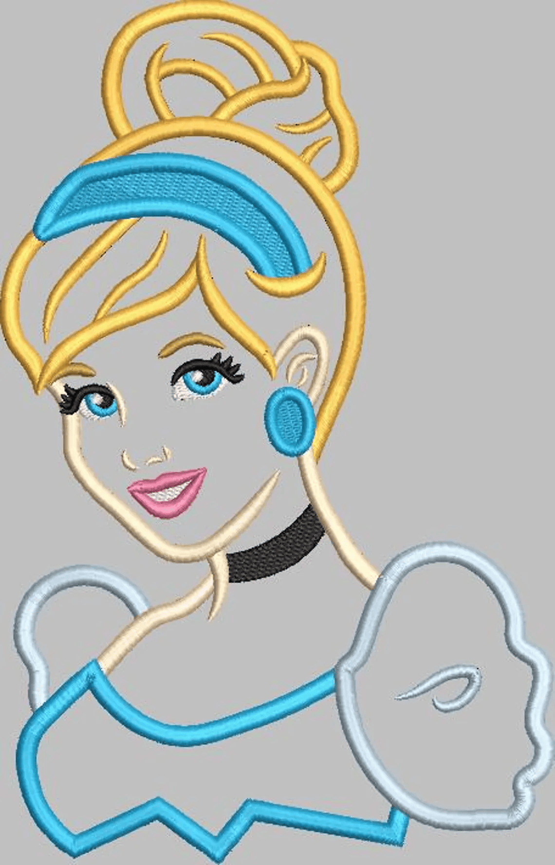 Cinderella, princess design, themed design, instant download, machine embroidery, DIGITAL FILE