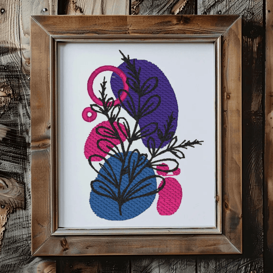 botanical flower embroidery design, simple flower, sketch design, instant download, machine embroidery, flower 3, DIGITAL FILE