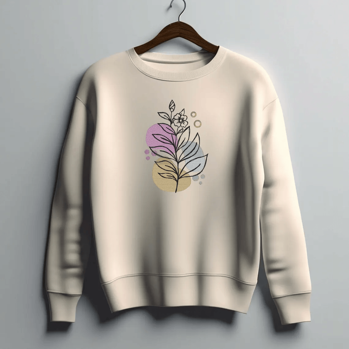 botanical flower embroidery design, simple flower, sketch design, instant download, machine embroidery, flower 4, DIGITAL FILE